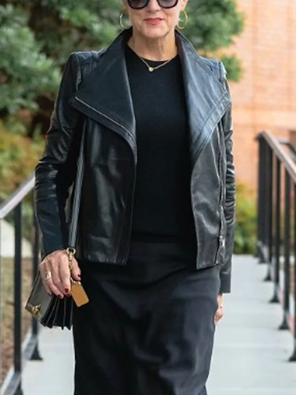 Large lapel casual ladies thin section pu jacket