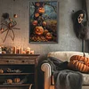 Halloween Kürbis 5d DIY Runde Vollbohrer Dimond Gemälde Kit Wohnkultur40x60cm