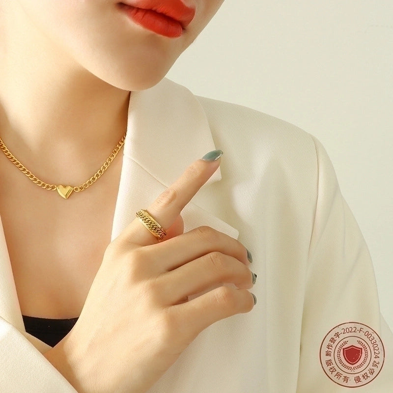 Fashion Geometric 304 Stainless Steel 18K Gold Plated Pendant Necklace