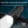 Bicycle Front Light Bicycle Head Light Waterproof Automatic Sensor for Emergency