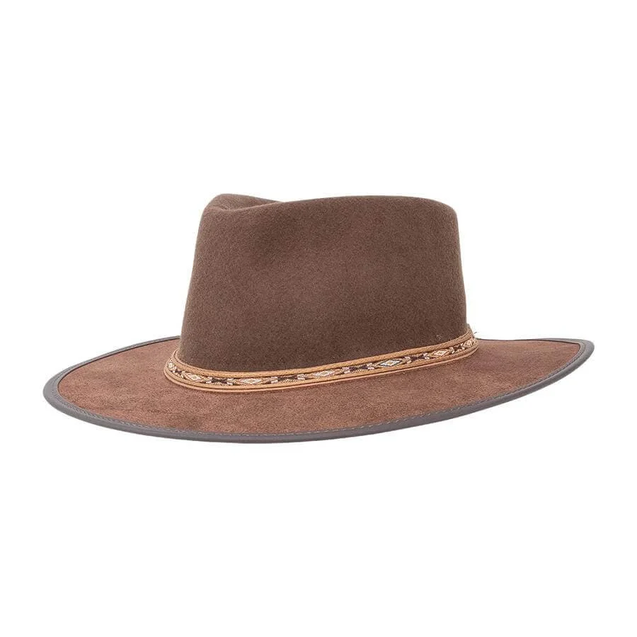 Bushwick - Mens Felt Fedora Hat - Cowboy Hat Band