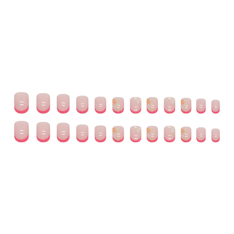 Churchf Churchf Sister Pink Tender Girl French Flower Flower Nail Lovely Sweet Sister Ins Wind Fashion Wear A Beautiful A Piece