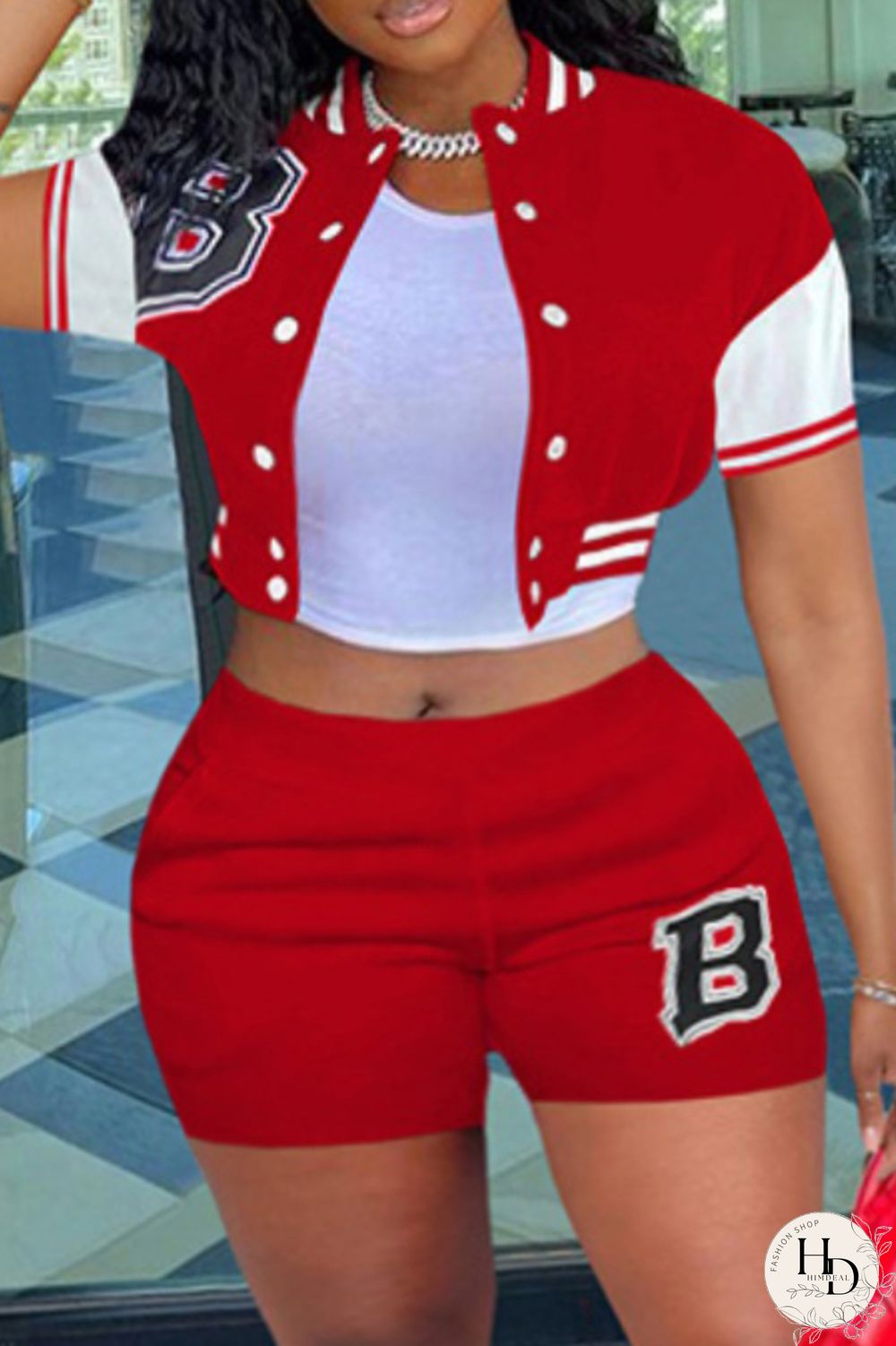 Black Fashion Casual Letter Patchwork Plus Size Two Pieces