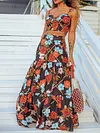Floral Printed Hawaii Style Two-Piece Suits