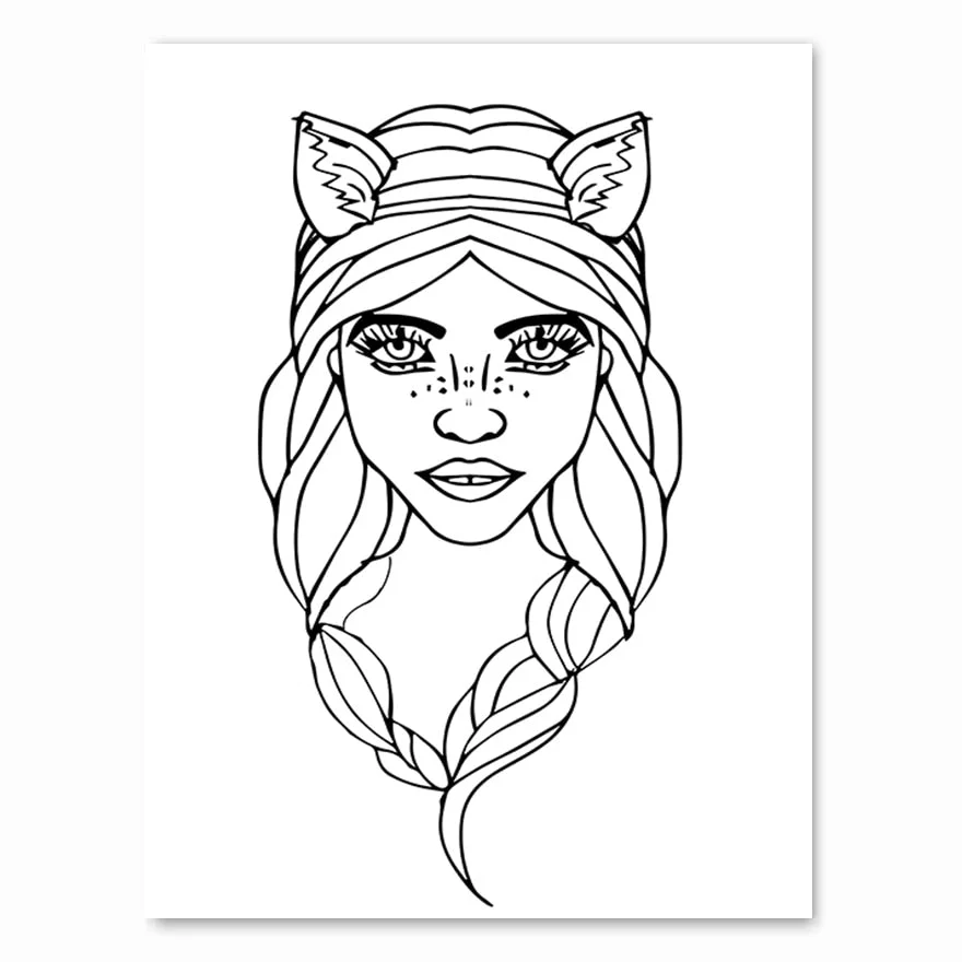 Nordic Minimalist  Figures Line Art Sexy Woman Body Nude Wall Canvas Paintings Drawing Posters Prints Decoration for Livingroom