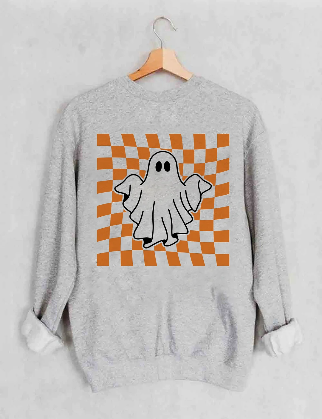Ghost Outline Spooky Season Sweatshirt