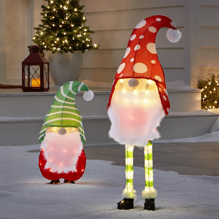 🔥kukelife🔥Illuminated Holiday Yard Gnomes