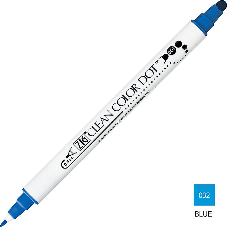 JOURNALSAY 1pc Japan Kuretake Double Head Round Dot Waterproof Watercolor Pen
