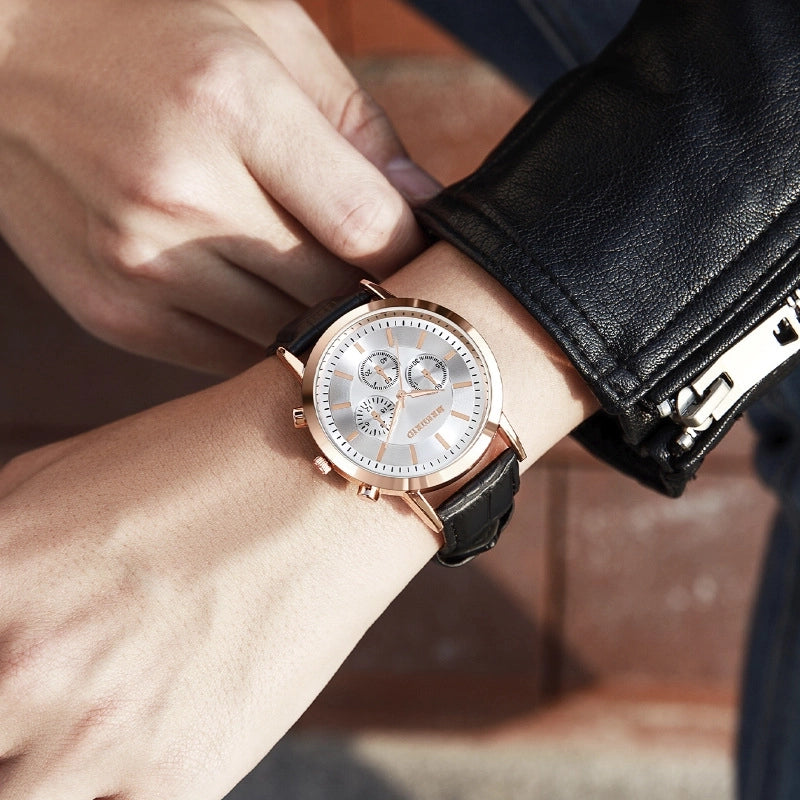 Casual Vintage Style Letter Buckle Quartz Watch Men’s Watches