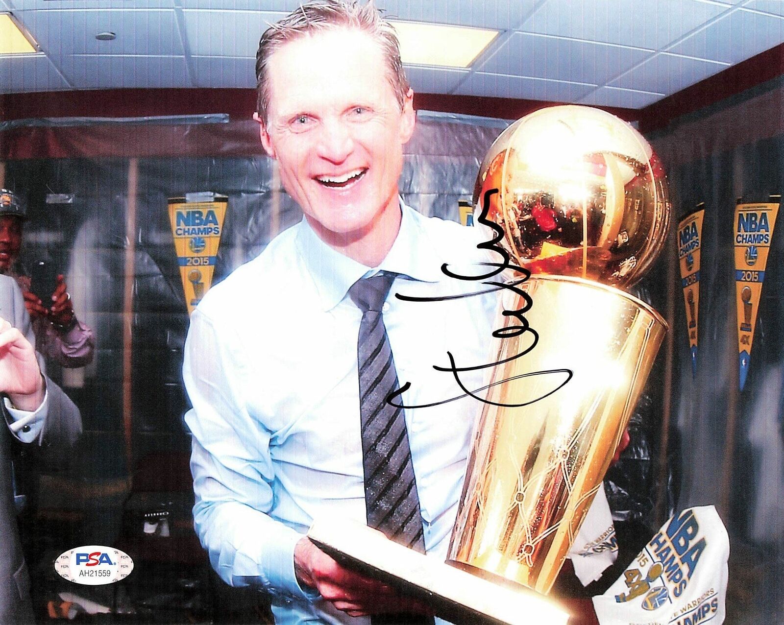 Steve Kerr signed 8x10 Photo Poster painting PSA/DNA Golden State Warriors Autographed