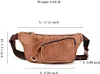 BAIGIO Gürteltasche Leder Herren Hüfttasche Vintage Retro Bauchtasche für Reise Alltagsleben (Braun)