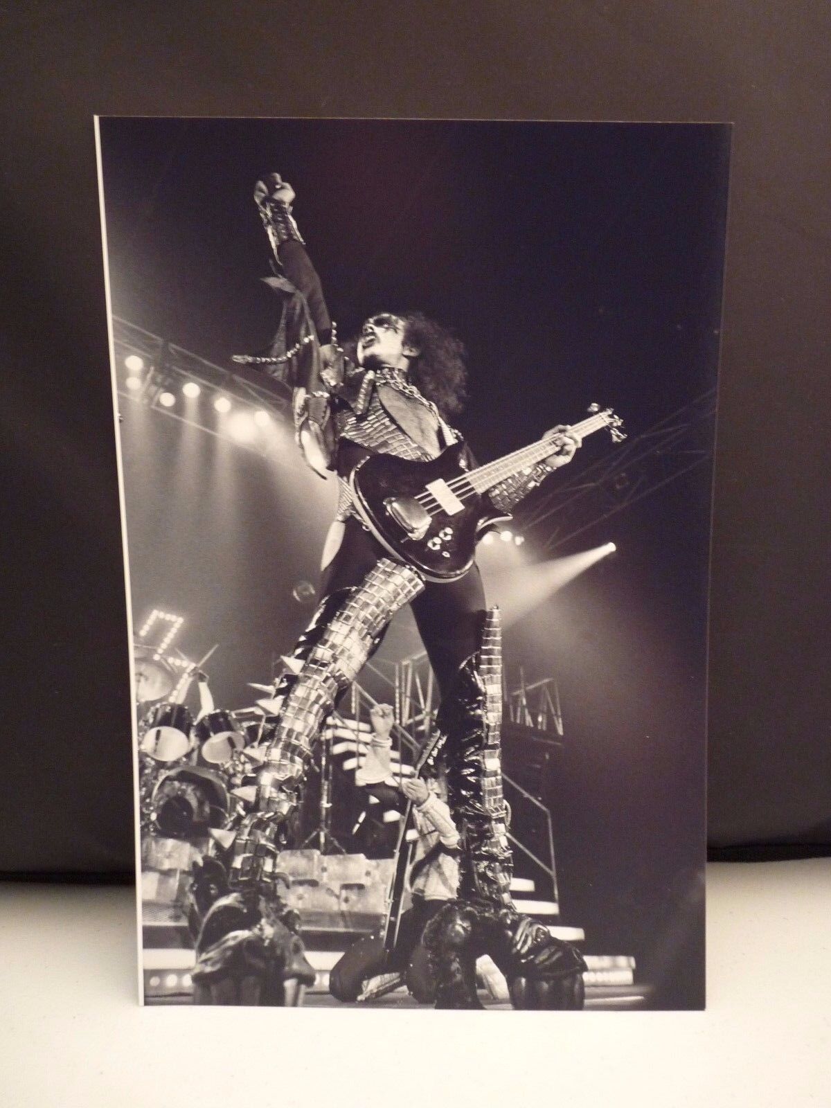 Kiss 1977 L.A. Forum Gene Simmons Live 8x12 Photo Poster painting #14 From Original Negative