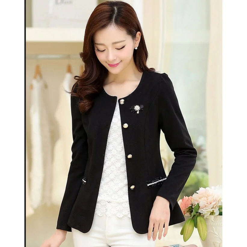 Blazer Women 2019 Corsage 4XL 5XXXXXL Plus Size Formal Lady Blazers Jackets for Woman Work Wear Coat Jaqueta Top Feminino