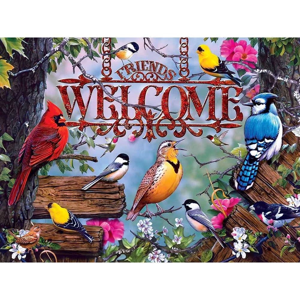Full Square Diamond Painting - Welcome Birds