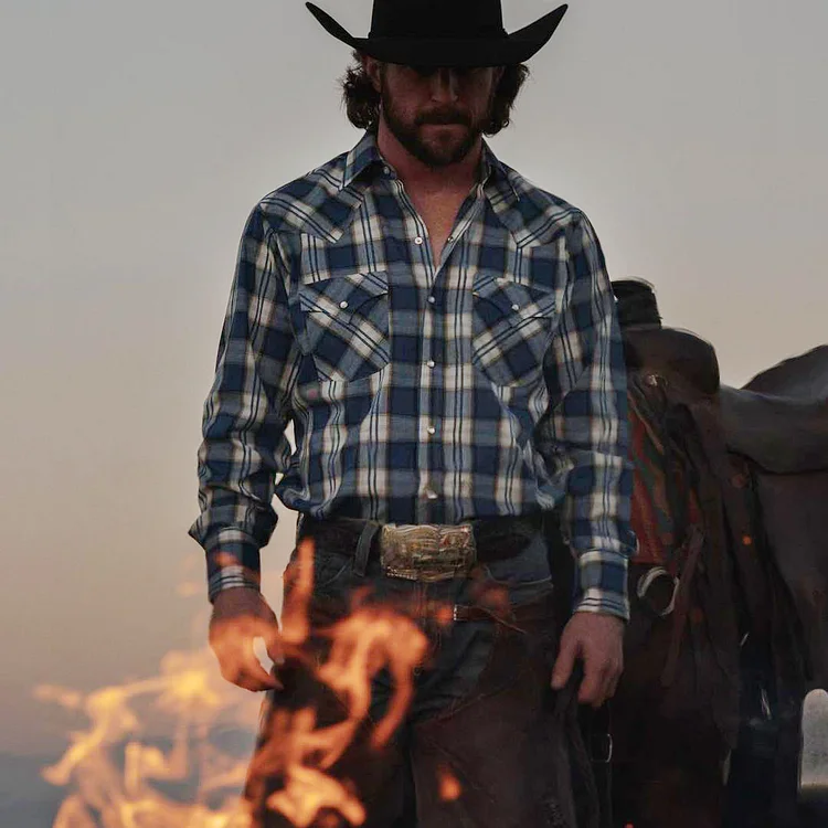 Men's Outdoor Vintage Plaid Shirt