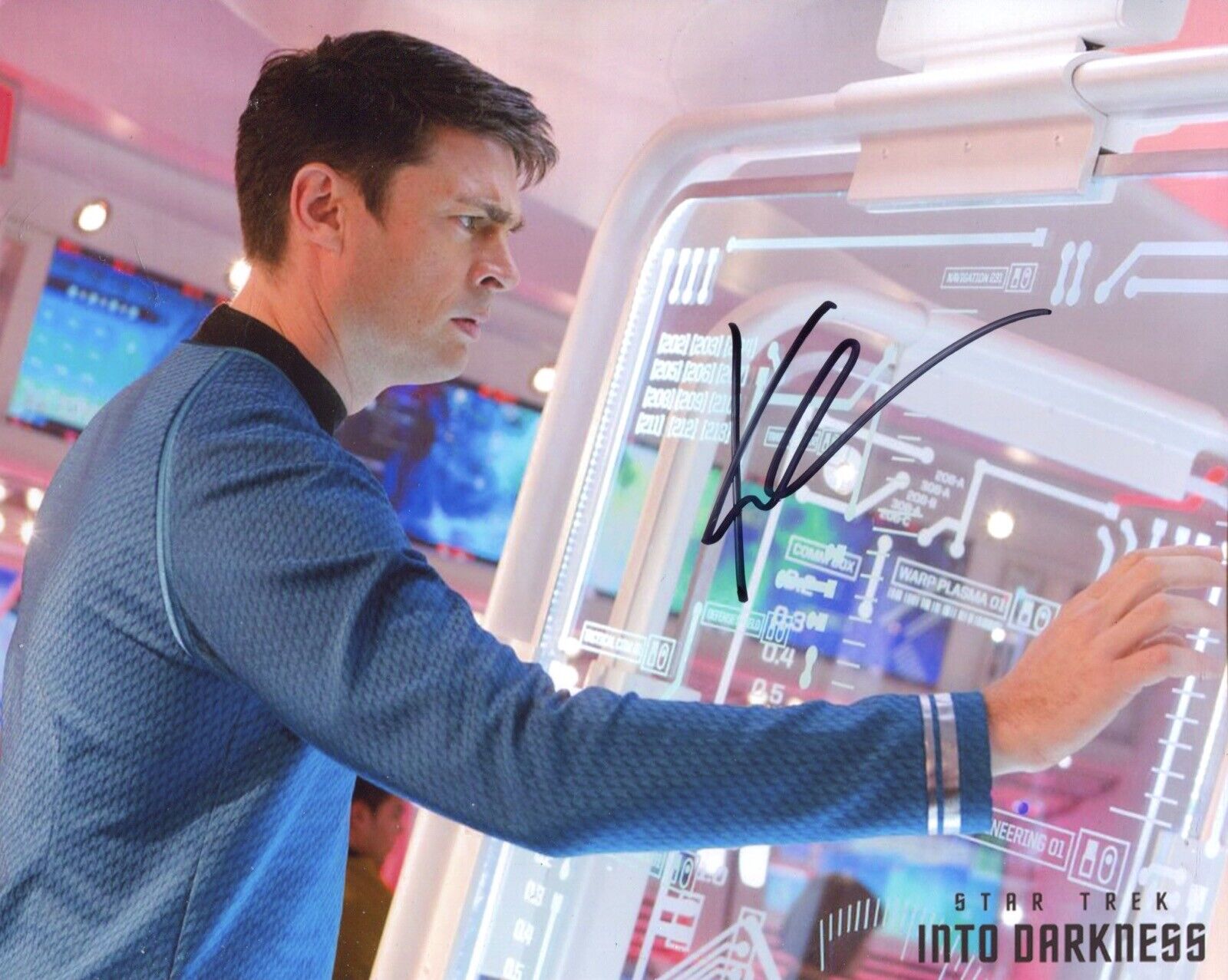 STAR TREK Into Darkness Photo Poster painting signed by actor Karl Urban