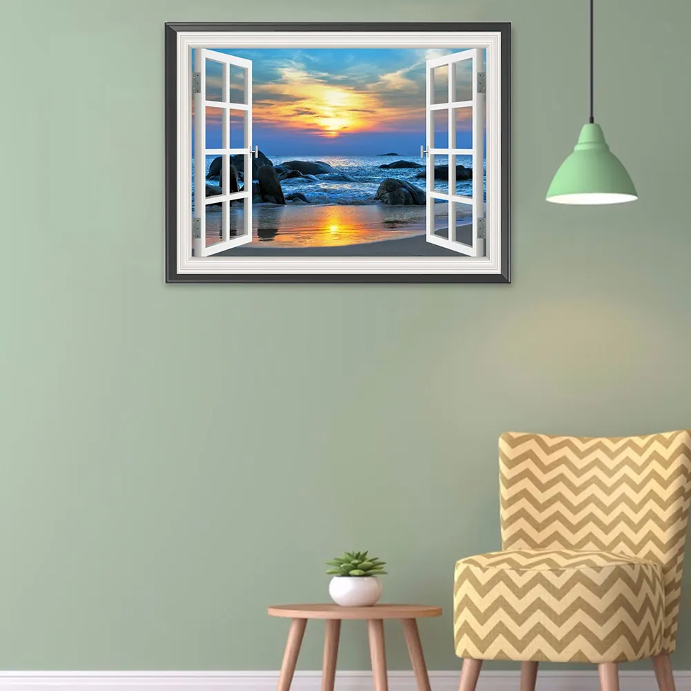 Diamond Painting - Full Round Drill - Sea Landscape(40*30cm)