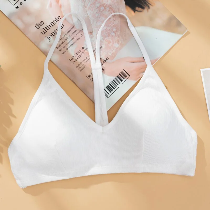 Wireless Backless Bras Women Bralette Top Push Up Sports Female Y-line Straps Brassiere Tube Seamless Crop Tank Tops Active Bras