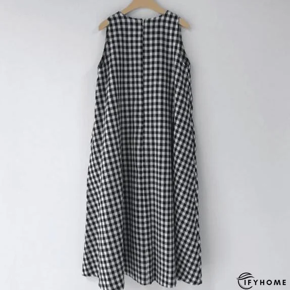 Black Casual Sleeveless Weaving Dress | IFYHOME