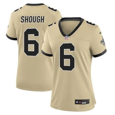 Women's New Orleans Saints #6 Tyler Shough  Gold Game Jersey