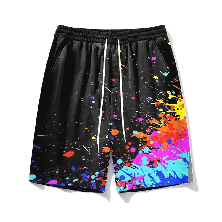 Men's Plus Size Square Personalized Printed Shorts