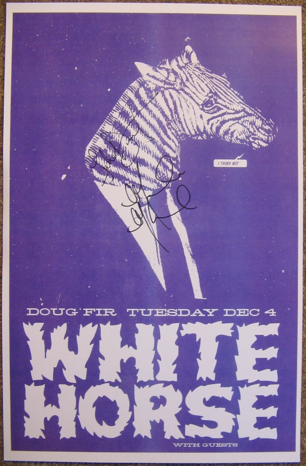 Signed WHITEHORSE Gig POSTER In-Person w/proof Autograph Fate Of World Depends