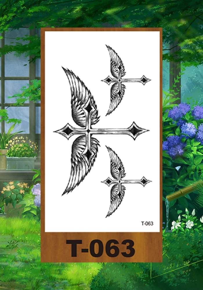 Drop Shipping Small Temporary Tattoo Stickers Expression Wolf Antlers Cartoon Girl Kid Arm Buttock Abdomen Neck Ankles Art Tatoo