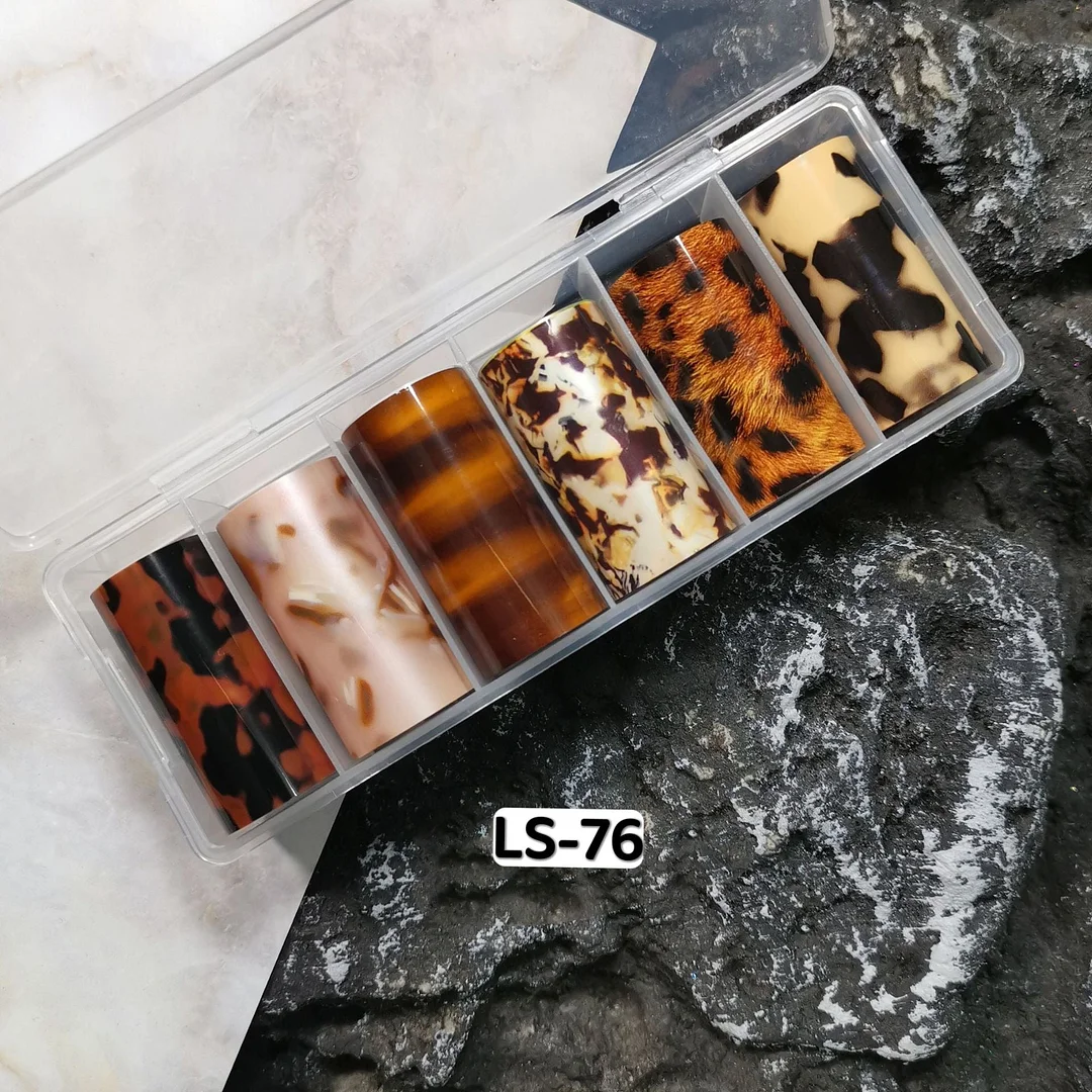 3pcs Tortoiseshell Amber Nails Foils Tortoise Shell Nail Art Transfer Foil Decals Wraps Tips Nail Manicure Decorations 4*100cm-Nail Inspo