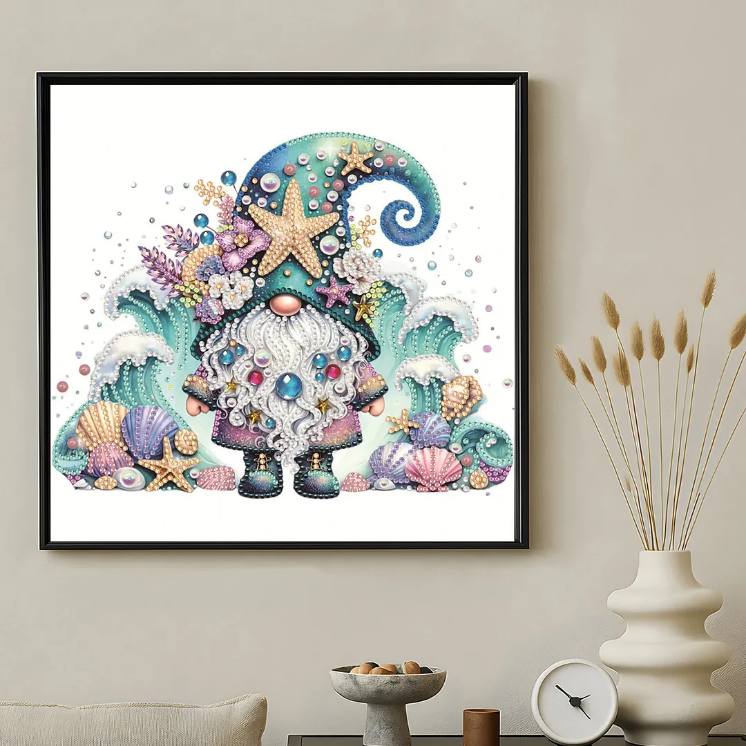 Sea Goblin Special Shaped 5D DIY Partial Drill Diamonds Dots Gem Art Kits 11.81 X11.81inch Diamond Dots Paintings Diamonds Paintings Gem Art for Adults Beginners Home Decor