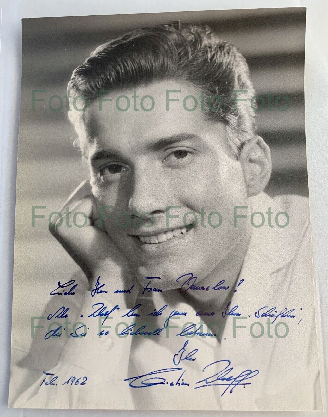 Christian Wolff Original Autograph Vintage Portrait Film Photo Poster painting Signed (TV-411