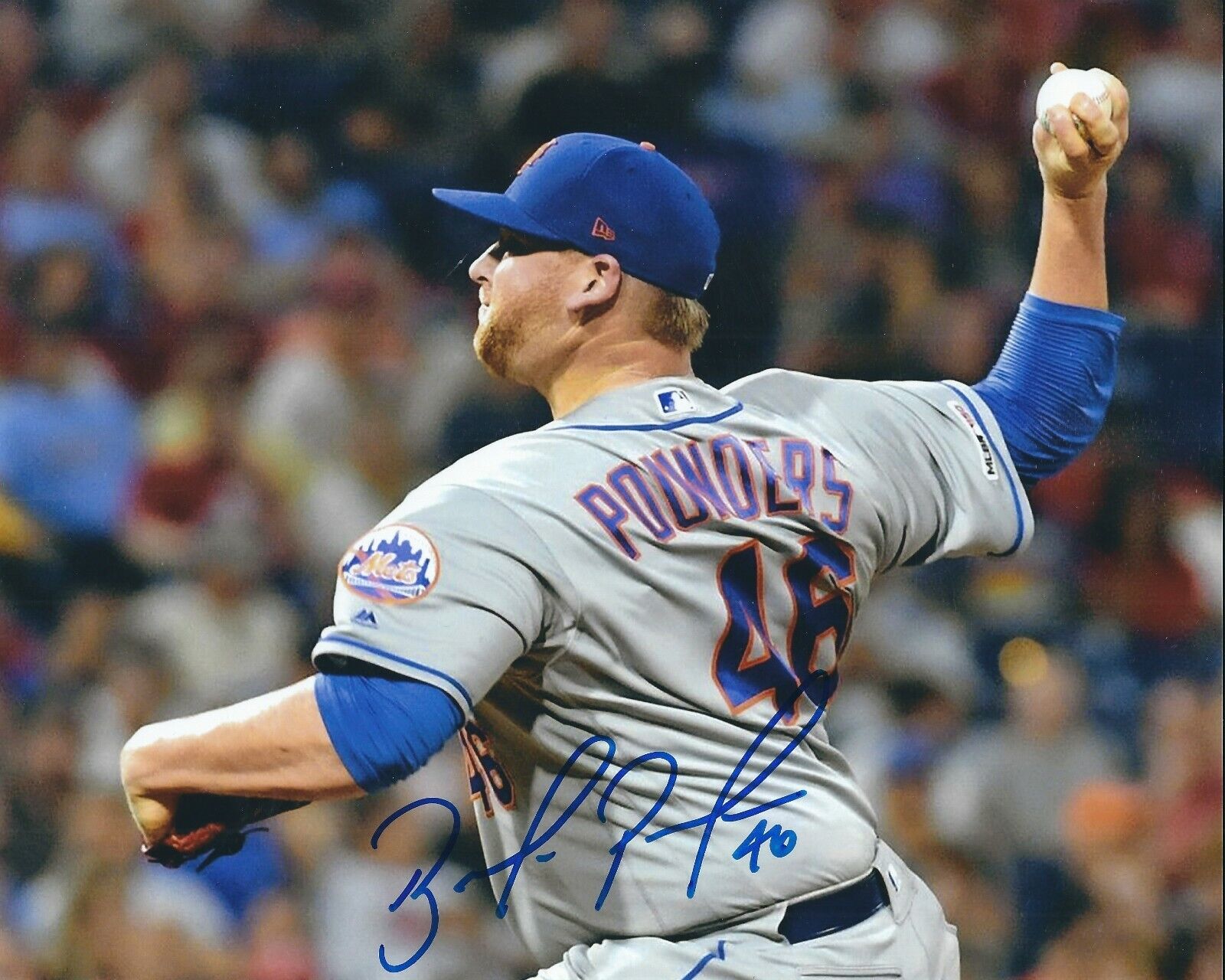 Signed 8x10 BROOKS POUNDERS New York Mets Autographed Photo Poster painting - COA