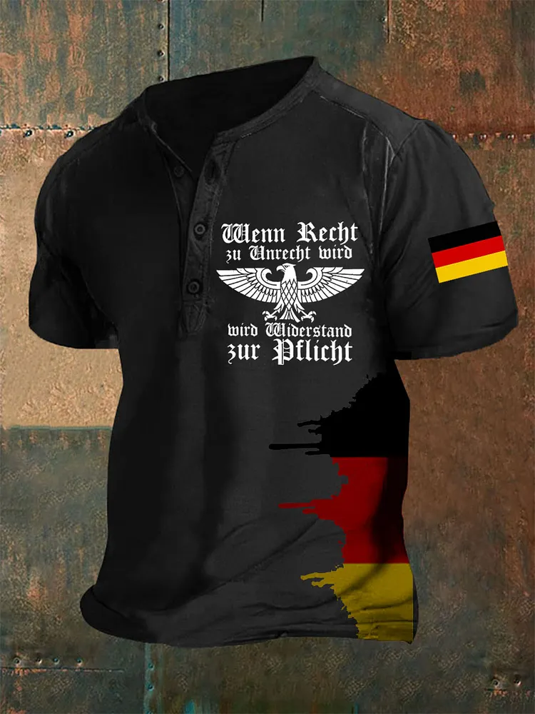 M&auml;nner Wenn Recht zu Unrecht wird Print T-Shirt