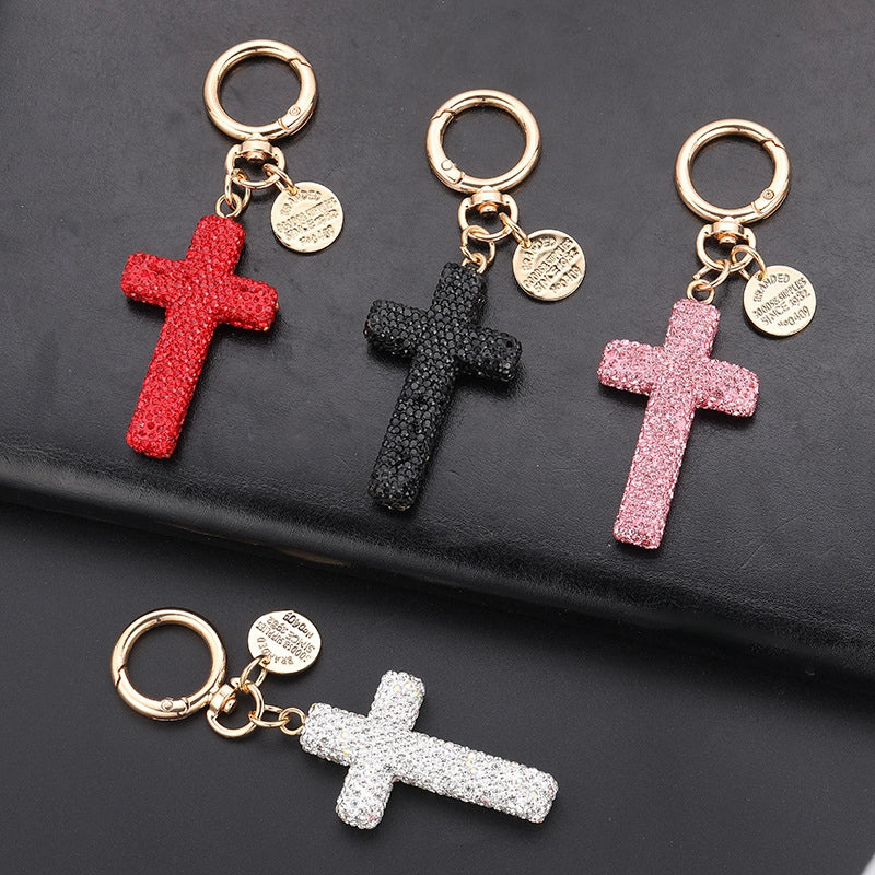 Cute Cross Clay Unisex Bag Pendant Keychain