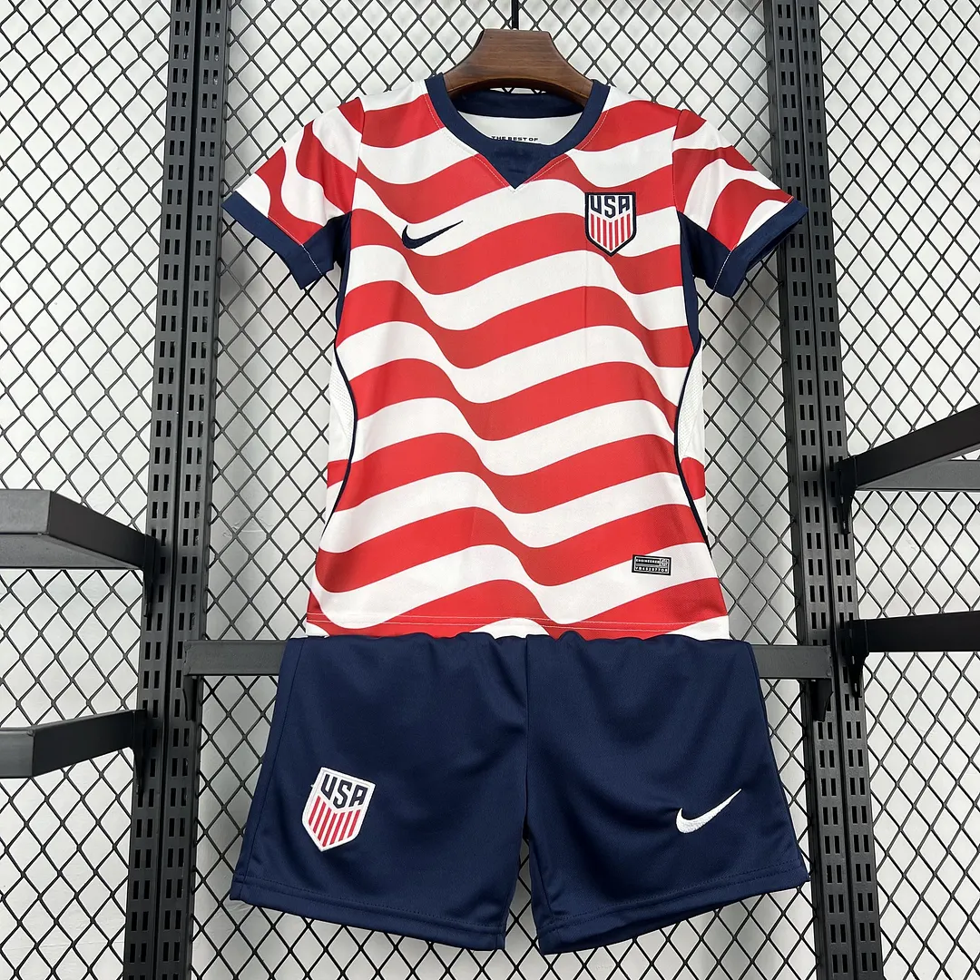 2026 America US United States Home Kids Kit Football Shirt Thai Quality