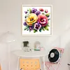 Pansy-Partial 11CT Stamped Cross Stitch Bead Embroidery 36*36cm/14.17*14.17in tapestrymarket