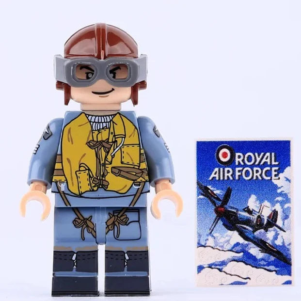 WW2 British Royal Air Force Flight Sergeant Custom Military Minifigure Minifigure Bricks monstertoys