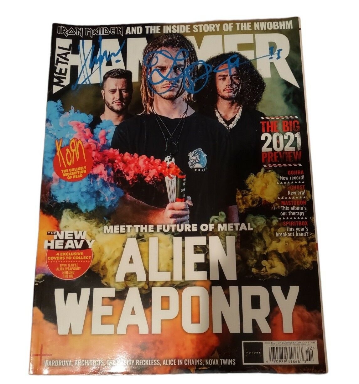 ALIEN WEAPONRY SIGNED Metal Hammer Magazine Henry Lewis De Jong COA