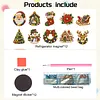 10PCS DIY Pearl Diamond Painting Christmas Fridge Magnets, Sparkling Rhinestone Refrigerator Magnet Craft Kit for Home Decor & Gifts
