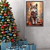 Diamond Painting-DIY Full Round Drill Wolf in Maple Leaf(40*60CM）
