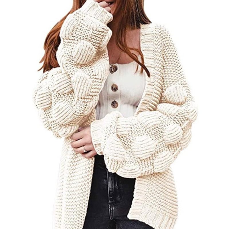NEEDBO Women's Oversized Cardigan Knitted Sweaters Wrap Long Fall Open Front Knit Undefined Vintage Women's Sweaters 2021