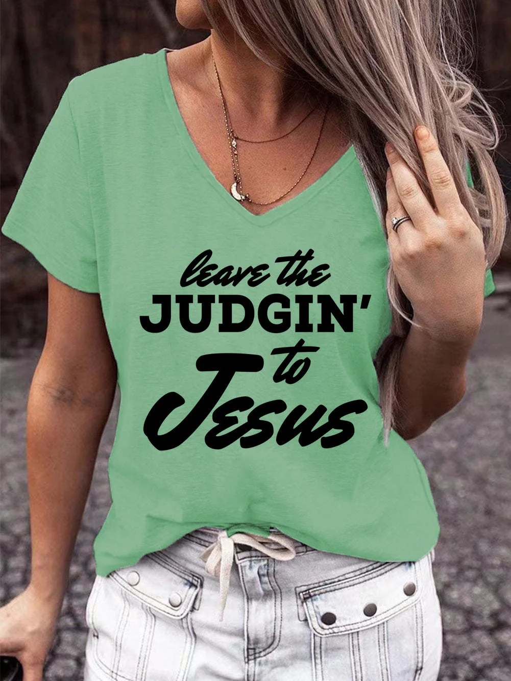 Easter Women's Letter Print Top
