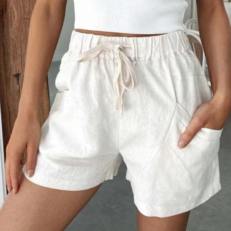 Drawstring Pocket Comfy Casual Short Pants