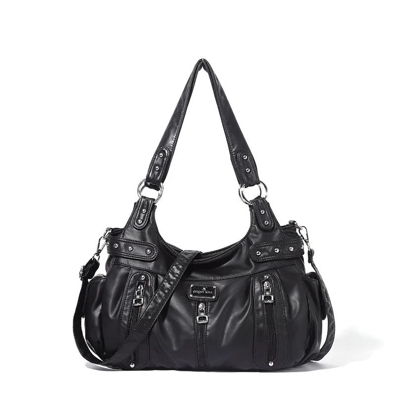 Women Handbag Roomy Multiple Pockets Street ladies' Shoulder Bag Fashion PU Tote Satchel Bag for Women
