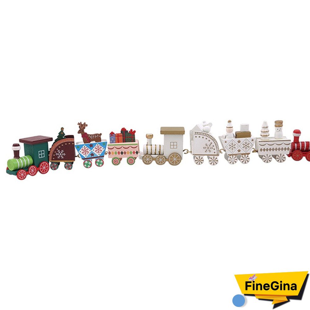Christmas Decoration Wooden Little Train For Home Decor Christmas Santa Snowman Ornaments New Year Gifts