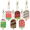 6pcs DIY Diamond Painting Ice Cream Keychains