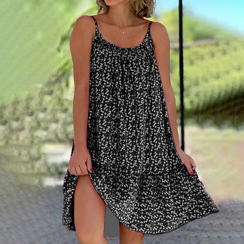 Retro Geometry Printed Halter Midi Dress wearshes