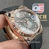 Rolex Sky-Dweller m336235-0004 Rose Gold Slate Dial Oysterflex Bracelet Super Clone