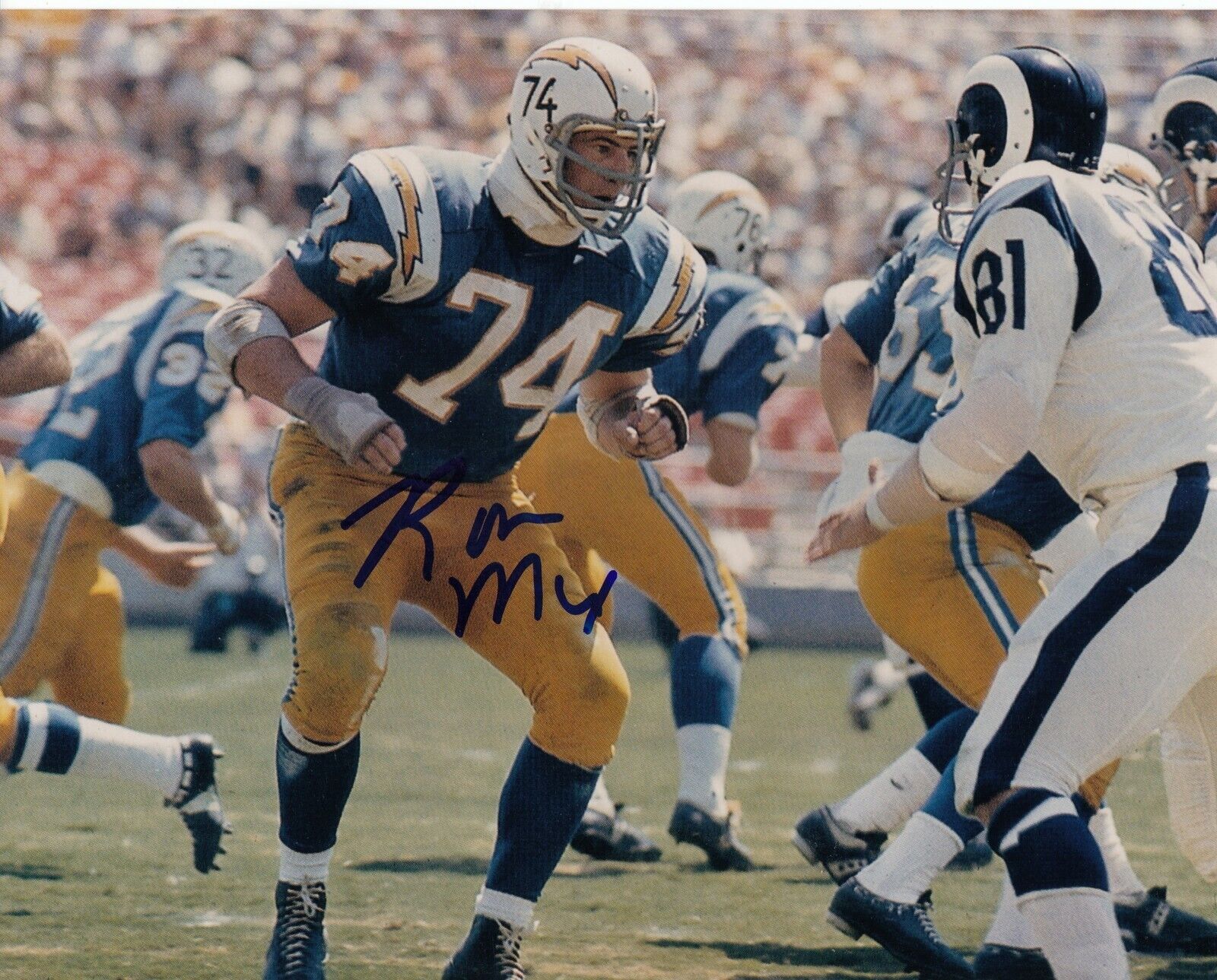 Ron Mix #3 8x10 Signed Photo Poster painting w/ COA San Diego Chargers