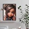 >SALE<5D DIY Full Round Drill Diamond Painting Curly Haired Big Eyed Girl Decor30x40cm