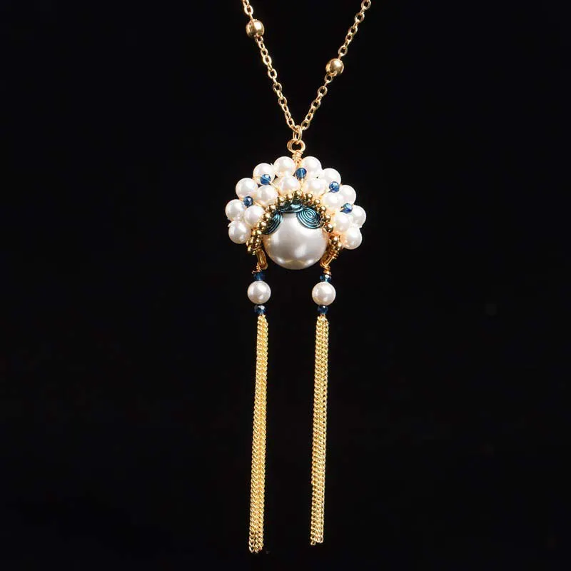 Pearl Blessing Happiness Drop Earrings Necklace